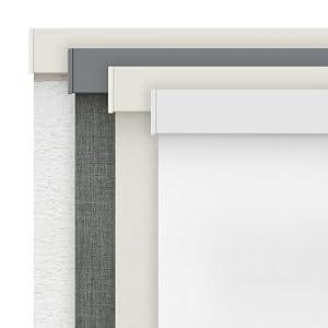 AOSKY Cordless Blackout Roller Shades for Windows, 36"W x 72"H, Linen White