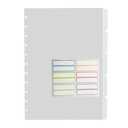 Letter Size Discbound 5 Tab Index Dividers (3 Sets) with Mushroom Hole Dividers for Discbound Planner Journal Dairy Book(Size Letter,Transpasent Color)