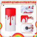 GlikCeil Set of 3 Paint Party Decorations Art Themed Cylinder Stand Covers Paint Splatter Party Supplies Back to School Decor Dessert Tables for Art Birthday Baby Shower