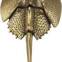 DYNWAVE Horseshoe Crab Sea Life Figurine Brass Statue Handcrafted Mini Decor Sea Creatures Sea Creature Model for Shelf Cafe Desktop