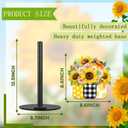 Sunflower Day Paper Towel Holder, Honey Bottle Vase Summer White Daisy Paper Holder, Buffalo Plaid Bottles Vase Decor, Spring Holiday Decoration for Kitchen Countertop Bathroom Home Farmhouse