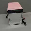 BOGDA Mini Skincare Fridge (4 Liter/6 Can) with Dimmable LED Light Mirror, Cooler and Warmer for Refrigerating Make Up, Skin Care and Food, Portable Mini Fridge for Bedroom, Office and Car, Pink