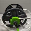 Garden Water Hose Reel Cart, Holds 65-100 Ft of 5/8 Inch, Wall Mounted Garden Hose Cart, Portable Hose Holder for Convenient Hose Storage and Watering (Green)