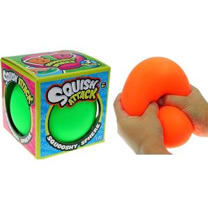 JA-RU Giant Stress Balls (1 Ball Assorted Color) Slow Rising Squishy Sensory Fidget Toys for Kids. Squeeze Balls for Hand Therapy. Anger Management Toys. Party Favors. 5567-1s