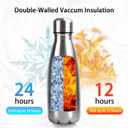 Insulated Water Bottle, 2 Pack-9oz Stainless Steel Water Bottles with straw lid, Metal Sports Water Bottles for Boys,Girls, Double Wall Vacuum BPA-Free Flask for Sports (Black-Sliver)