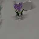 LB Tulips Glass Flowers Collectible Figurine Crystal Decor, Purple Flower Bouquet Glass Tulips Flowers with Stems,Tulip Flowers Home Decor Gift for Women Mother's Day Valentines Wedding Anniversary