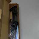 Curtain Rods for Windows No Drilling 30 to 45 Inch, 5/8 Inch Diameter Drapery Rods, No drill Curtain Rod Set with 3M Self Adhesive Curtain Rod Holders for Bedroom,Living Room,Kitchen, Black, 30"-45"