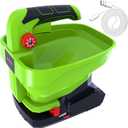 GARCARE 7.2V Rechargeable Seed Spreader-Power Spreader for Grass Seed Fertilizer Rock Salt and Ice,2000mAh Built-in Lithium Battery with USB Charging Cable