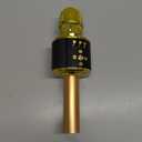 BONAOK Karaoke Microphone for Kids & Adults - Bluetooth Microphones Singing Mic with Disco Lights, Echo Effect, Built-in Speaker Portable Karaoke Player for Party Travel Gifts Q78(Gold)