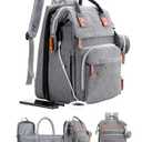 ISMGN Diaper Bag Backpack with Changing Station, Large Diaper Bag, Baby Bag, Multifunctional Diaper Bag, Gray