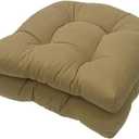 3 Yellow & 3 Beige Chair Cover Cushions, 18" x 18"