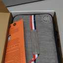 Korra Home & Living Stainless Steel Lunch Bento Box for Adults and All Ages - 5 Compartments, Insulated Bag, Spork, and Leak resistant Soup Bowl, Durable for Work, College, Travel (White)