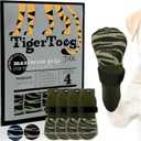 DOK TigerToes Premium NonSlip Dog Socks for Hardwood Floors  ExtraThick Grip That Works Even When Twisted  Prevents Licking, Slipping, and Great for Dog Paw Protection (Forest Green, Medium)