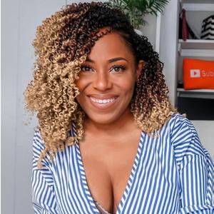 COOKOO 2 PCS Pre-twisted Yanky Twist Crochet Braids Hair 8 Inch Ombre Brown to Blonde Pre Looped Spring Twists Hair Short Water Wave Passion Twists Crochet Hair with Curls 1B/30/27#