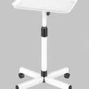 Salon Tray on Wheels, Adjustable Tattoo Tray Salon Trolley Cart for Hair Stylist Salon Rolling Tray for Clinic, Spa and Barber(36inch-White)