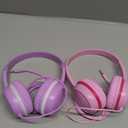 Kids Headphones - Wired with 3.5mm Jack, Volume Limiting for Kids, Adjustable for Boys/Girls/School (purple pink)