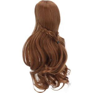 Jakoo BJD Doll Wig High Temperature Filament Pure Fringe Hair Wig Doll Cut DIY for 2124cm Head Circumference Light Brown