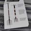 10Ft String Light Poles 6 Pack,Poles for Outdoor String Lights with Fork and Fence Clamp,Hanging Lights Metal Stand Post for Deck Patio Backyard Garden Decorations