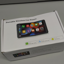 Wireless CarPlay Screen for Car, 7" HD Portable Stereo Touchscreen with Apple CarPlay & Android Auto, CarPlay Screen with Backup Camera, Mirror Link, Bluetooth, Navigation for All Vehicle