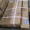 Merax King Size Chunky Bed Frame with Headboard and Solid Rubberwood Legs, Upholstered Platform Bed and 800lbs Capacity, No Box Spring Needed, Beige