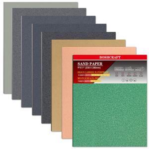 24 Pcs Sandpaper, Wet & Dry Sandpaper Assortment 60/120/320/600/800/1000/1500/2500 Grit Sand Paper for Wood Metal Automotive Drywall Plastic 9  11 inch Sandpaper Sheets (Variety Pack)