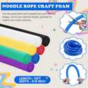 Frienda 7 Pcs Foam Noodles for Crafts 70 ft 5/8 Inch Multicolor Pool Tube Noodles Foam Versatile Pool Rod Rope Cylinder for Modeling, DIY Arts and Crafts Supplies(Bright)
