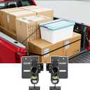 Retractable Ratchet Straps Fit for 2019-2026 Chevy Silverado GMC Sierra 1500 Truck Bed Tie Downs Ratcheting Retractable Straps Compatible with Silverado Sierra Accessories Bed Organizer 2PCS