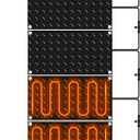 Riakrum 4 Pcs Heated Snow Melting Mats Outdoor, 10 x 15 in Winter Anti-Slip Heated Rubber Mat for Walkways Decks and Sidewalks, Electric Snow and Ice Melting Pads Connection with 9.84 ft Power Cord