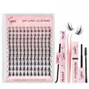 EYEVIS Fairy Lash Clusters Kit 144PCS Ultra-Thin Invisible Band Lash Extension Kit 8-18mm Manga Eyelash Extension Kit C Curl Lash Clusters Wet-Look Anime DIY at Home Fairy Kit,8-18mm
