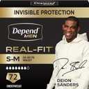Depend Real Fit Incontinence Underwear for Men, S/M, 72 Count
Black, Disposable, Adult Diapers for Men, Invisible Protection