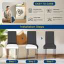 Chair Covers, Stretch Kitchen Dining Room Chair Covers Set of 6, Removable Washable Dining Chair Slipcovers for Home, Hotel, Banquet