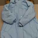 Girls' Winter Coat Warm Puffer Jacket Long Fleece-Lined Coat With Removable Hood, Size 9/10 