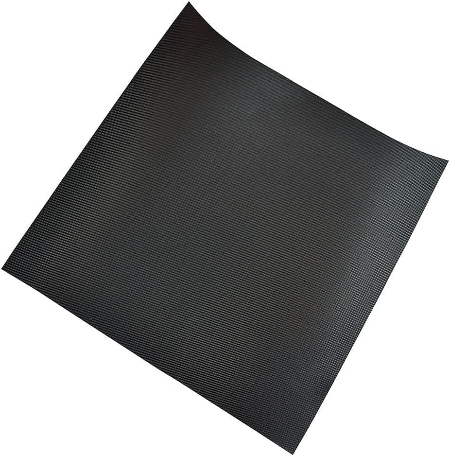 Non-Slip Rubber Pad Sheet with Adhesive Back, DIY Material for DIYSealing, Bumpers Furniture Protection and Support, Black (1/25" Thick, 12" X 12'')