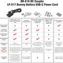 DR-E18 DC Coupler USB C Cable Replace ACK-E18 AC Power Adapter LP-E17 Dummy Battery Compatible with Canon EOS R50 R100 R8 R10 RP 77D 800D, Rebel T7i T6i, EOS M3, M5, M6V