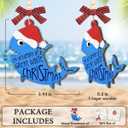 Shark Christmas Ornaments 2025 - Shark Gifts for Men and Women, Ocean Animal Lover Gifts for Teens, Friends, Family, Sea Life Decor, 2 Layers Wood Sea Animal Hanging Ornament