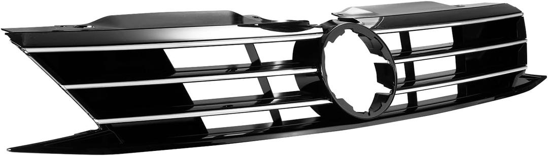 SIEMID Front Grill Compatible with Volkswage.n Jetta MK6 2015 2016 2018 Insert Bumper Upper Center Grille