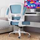 TRALT Office Chair - Ergonomic Desk Chair with Adjustable Lumbar Support, Mesh Computer Chair, Executive Chairs for Home Office Comfortable Lumbar Support,Sky Blue, Pack of 1