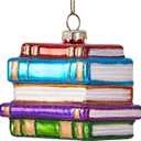 Hanging Christmas Ornaments 2025, Handcrafted Glass Blown Xmas Tree Decorations Holiday Ornaments Funny Gifts Collectible Winter Festival Decor for Home Party, Book