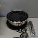 WEPSEN Mixing Bowls Set, 25PCS Stainless Steel Mixing Bowl with Lid Set, Large Nesting Bowls 7, 4.5, 3,2, 1.5QT, Measuring Cups and Spoons Baking Utensils Metal Bowl for Kitchen Prep