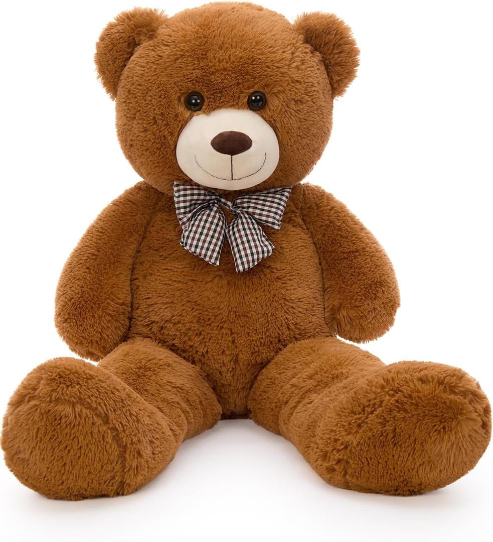 MaoGoLan Giant Teddy Bear Plush Toy - Ultra Soft & Cute Large Stuffed Animal 39 inches, Perfect for Baby Showers, Birthdays, Valentines Day Gifts (Kids, Couples, Family),Dark Brown