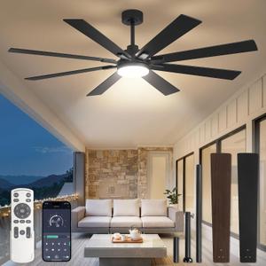Fanbulous 65 Inch Ceiling Fans with Lights DC Motor, Remote & APP Control