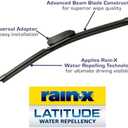 Rain-X 810160 Latitude 2-In-1 Water Repellent Wiper Blades, 24" and 19" Windshield Wipers (Pack Of 2), Automotive Replacement Windshield Wiper Blades With Patented Rain-X Water Repellency Formula