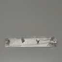 VIS'V Key Holder Wall Mount, Large Metal Self Adhesive Key Hanger with 4 Hooks, No Drilling, Extra Adhesive Strip, Silver