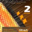 Xislet Golf Cart Electric Heater [2-Second Quick Heat] 400W Quiet & Safe Carbon Fiber Golf Cart Heater, Easy to Install Battery Powered Heater, Stable Fit 48V Club Car/Yamaha/EZGO