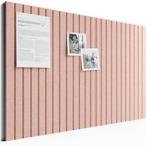 Bumusty Large Cork Board Alternative-36 x 24" Felt Bulletin Board Tiles, with 30 Pushpins, 40 Adhesive Tabs, 6-Pack Slat Wall Paneling, Cork Boards for Office Push Pin Board Felt Board-Pink