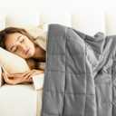 Luna Luxe Cotton Weighted Blankets for Kids & Adults - 100% Oeko-Tex Cotton Weighted Blanket - Soft, Comfortable, & Breathable Travel Blanket - All-Season, Winter Premium Gift Ideas (Queen | 60" x 80" | 20 lbs, Light Grey)