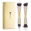 DUcare Makeup Brushes Duo End Foundation Powder Buffer and Contour Brush Synthetic Cosmetic Tools 2Pcs : Beauty & Personal Care