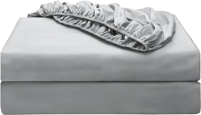 2-Pack Pure Cotton Twin XL Fitted Sheet for Adjustable Bed Split King, 600 TC 16" Deep Pocket Egyptian Cotton Fitted Sheet (2pcs, Twin XL, Gray) 2-Pack Pure Cotton Twin XL Fitted Sheet for Adjustable Bed Split King, 600 TC 16" Deep Pocket Egyptian Cotton Fitted Sheet (2pcs, Twin XL, Gray)