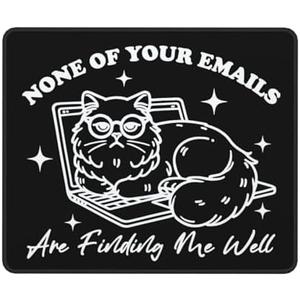 Funny Square Cat Mouse pad with Durable Stitched Edges Washable, Anti-Slip Rubber Base Wireless Mouse Pads for Desk, Computers, Laptop 9.5 x7.9 Inch