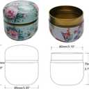 12-Pack Empty Tea Tin Can Candle Containers Loose Tea Tin Box With Lid Sealed Jar Scented Tea Storage Metal Coffee Candy Cans Gift Storage Jewelry Boxes Round Can